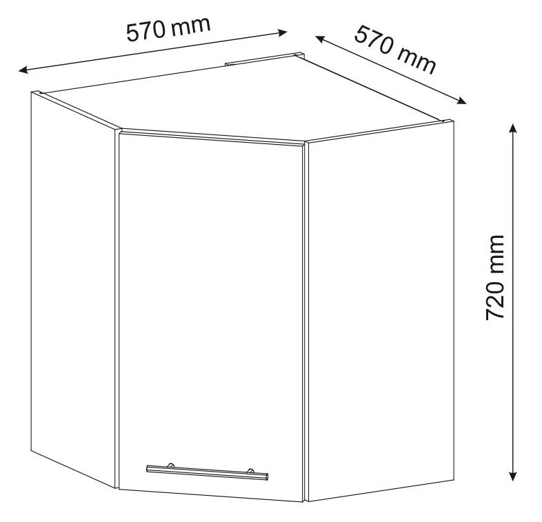 Armoire D'angle Suspendue Fame-Line 6 Armoire D'angle Suspendue Fame-Line – Image 4