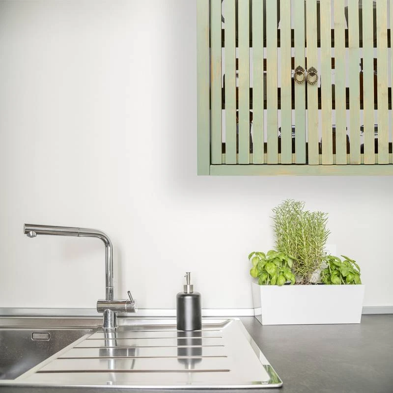 Placard Mural Vintage En Bambou Vert 6 Placard Mural Vintage En Bambou Vert – Image 4