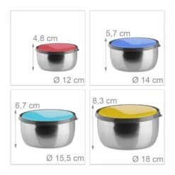 Lot De 4 Bols Avec Couvercle -Cuisine Ustensiles Magasin df770c5bf10546b4ac39c9458b45649d