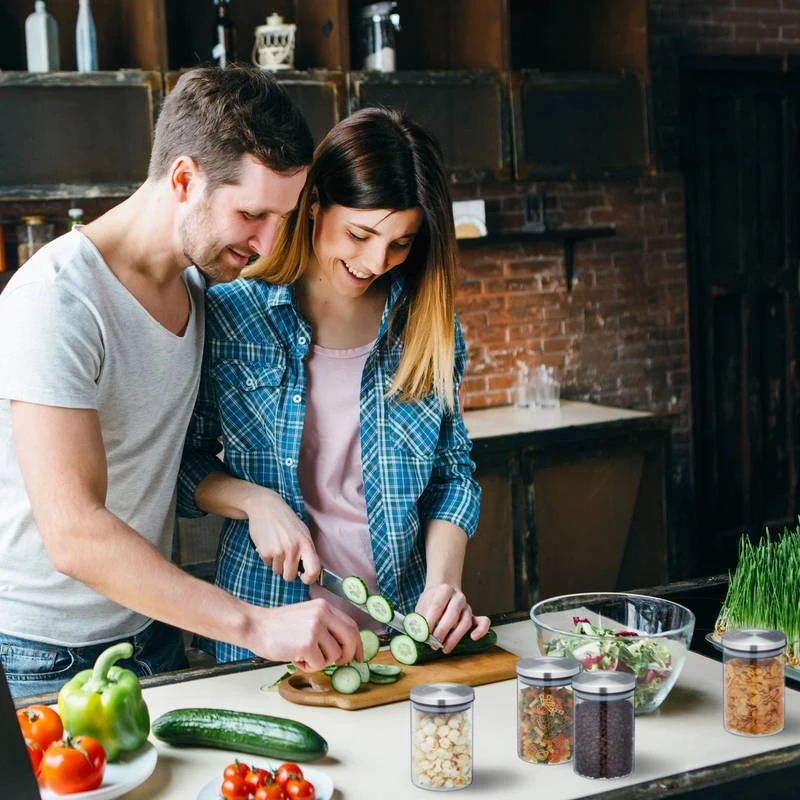 Lot De 4 Bocaux En Verre De 750 Ml 5 Lot De 4 Bocaux En Verre De 750 Ml – Image 3