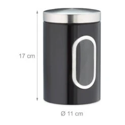 10x Bocaux En Métal Avec Fenêtre Noire 27 10x Bocaux En Métal Avec Fenêtre Noire -Cuisine Ustensiles Magasin f50a39b52bba43ecbb138a60822a770b 1