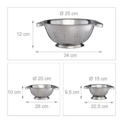 Passoire Pâtes Lot De 3 -Cuisine Ustensiles Magasin f53cb98d851443859aa00df9d34c12be